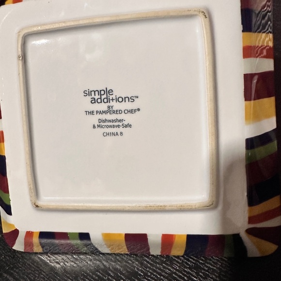 The Pampered Chef Simple Additions striped square serving dishes - Picture 7 of 13